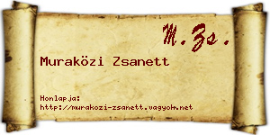 Muraközi Zsanett névjegykártya